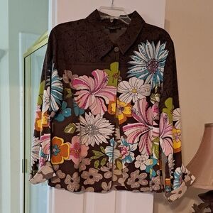 Floral Brown Women's Jacket